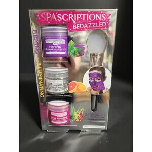 NIB Spascriptons Bedazzled Glitter Peel Off Facial Masks Self Care Set of 3